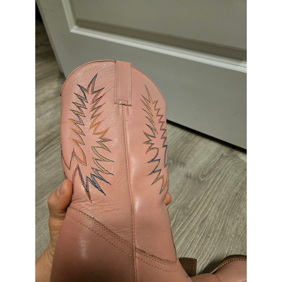 Samello Womens Boots Pink Leather Western Embroidered Size 6.5M - Picture 7 of 8
